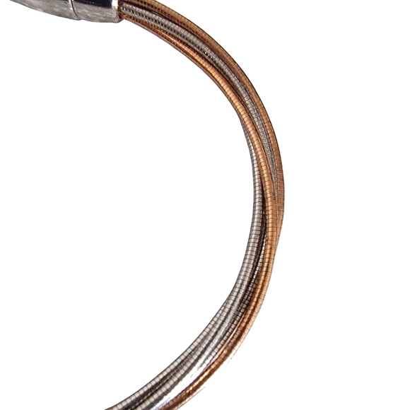 Pesavento DNA Spring Gold & Silver 5 Cord Bracelet Signed - Picture 7 of 9